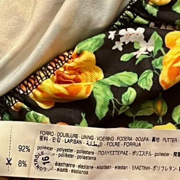 Zara NWT Women's Yellow Multi Floral Cross Twist Neck Halter Top Bodysuit Small - Picture 12 of 14